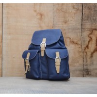 SAC A DOS CUIR BLEU | Font-Romeu